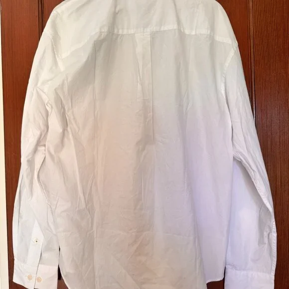 Banana Republic Relaxed Fit Washed Cotton Poplin Shirt. Ize Medium Tall.  NWT - Picture 2 of 7